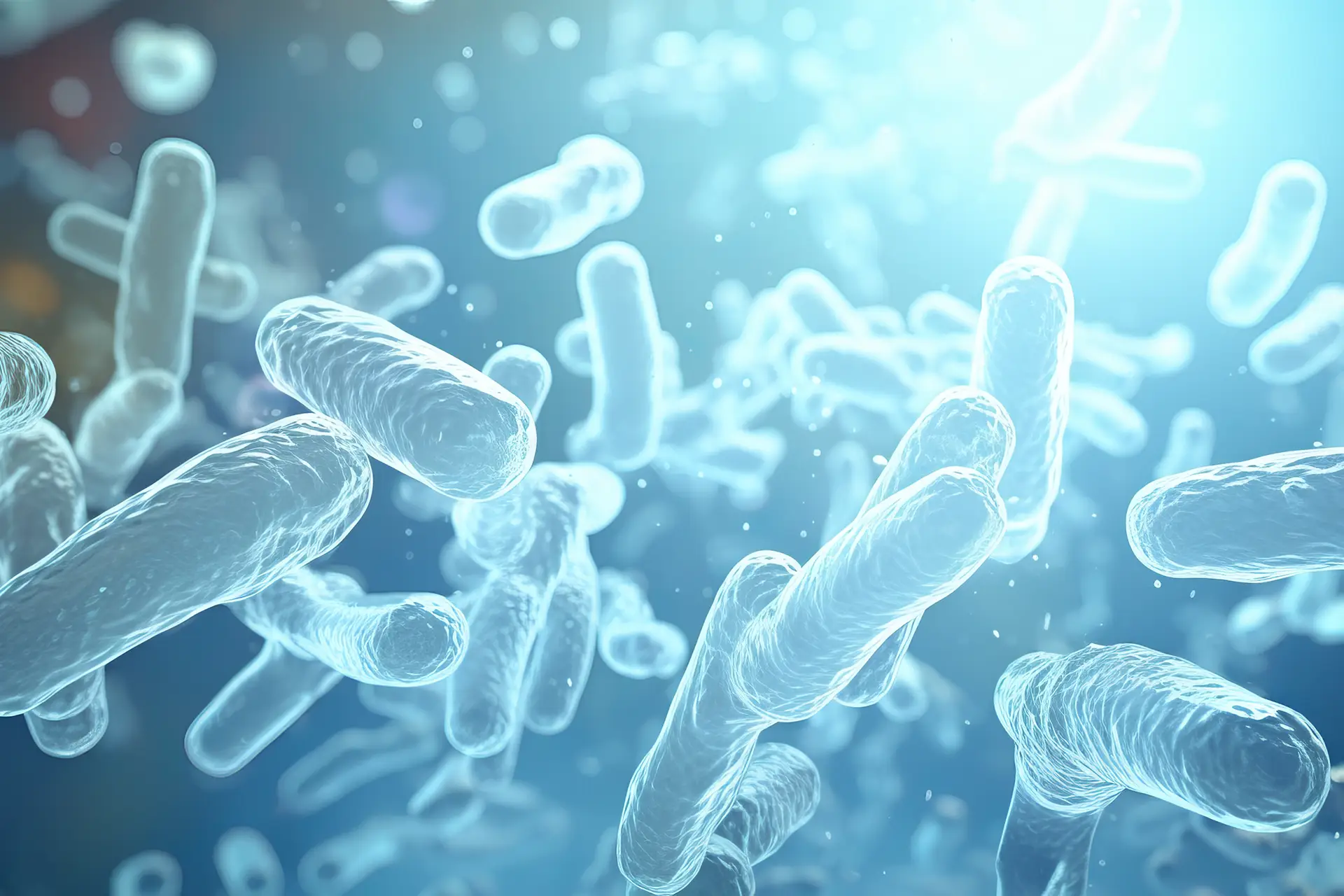 Probiotic bacteria in digestive system microscopic medicine for health care and treatment